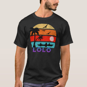 T-shirt Lolo Retro Sunset Ocean Grand-père