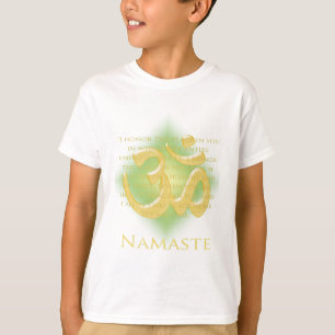 T-shirt L'OM en vert et or - Namaste
