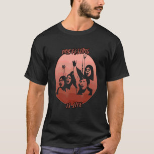 T-shirt L'Ombre De La Manifestation Dans Un Cercle Rouge