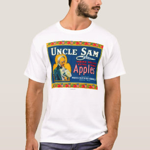 T-shirt L'Oncle Sam Apple marquent (bleu) - Wapato, WA