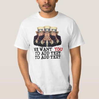 T-shirt L'Oncle Sam I veulent que vous ajoutiez le modèle