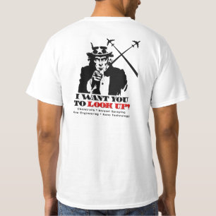 T-shirt L'Oncle Sam indique l'arrêt Chemtrails
