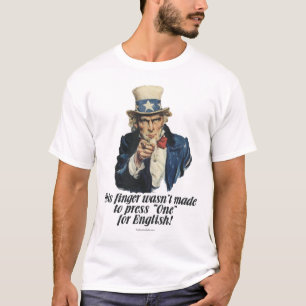 T-shirt L'Oncle Sam ne presse pas un pour l'anglais