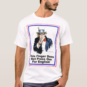 T-shirt L'Oncle Sam ne presse pas un pour l'anglais