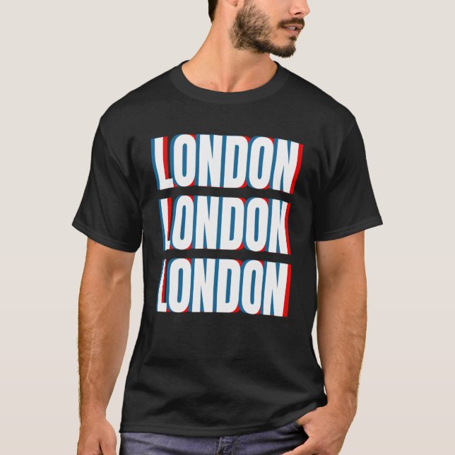T-shirt London Souvenir City Royaume-Uni Hommes Femmes (Devant)