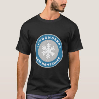 T-shirt Londonderry New Hampshire Ne Winter Snow Snowflake