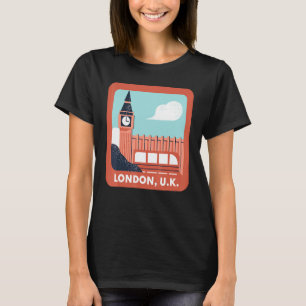 T-shirt Londres Angleterre Big Ben Classic World Travel Eu