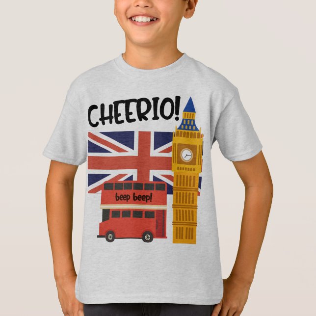 T-shirt Londres Angleterre Cheerio Royaume-Uni Big Ben (Devant)