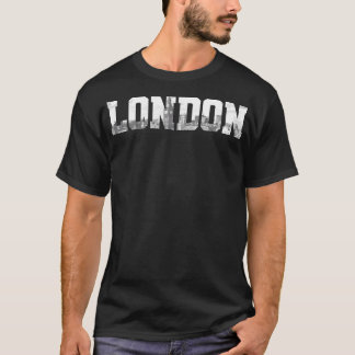 T-shirt Londres Angleterre Royaume-Uni Skyline Black & Whi