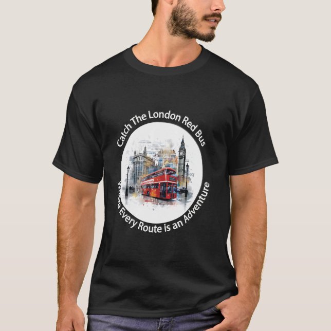 T-shirt Londres Angleterre Souvenir attraper le London Red (Devant)