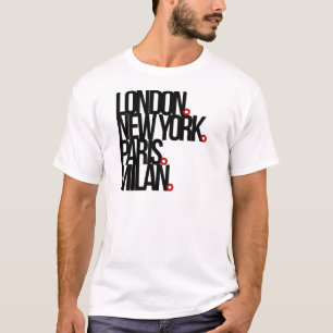 T-shirt Londres New York Paris Milan
