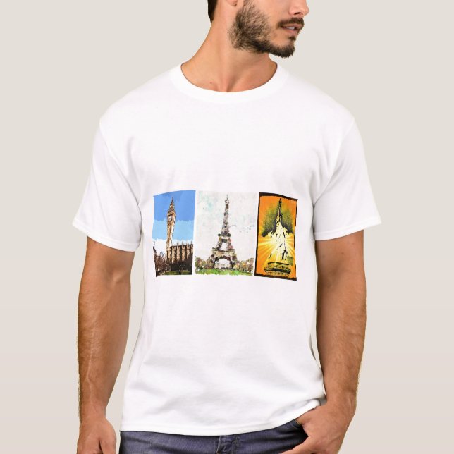 T-shirt Londres, Paris, New York (Devant)