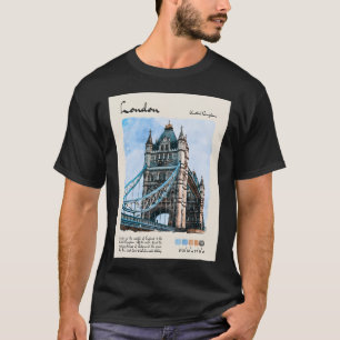T-shirt Londres Vintage Watercolor Travel