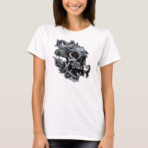 T-shirt long à manches longues pour femmes du crân