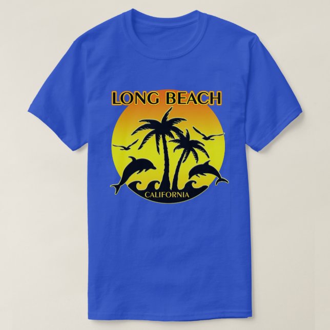 T-shirt Long Beach, dauphins de Ca (Design devant)
