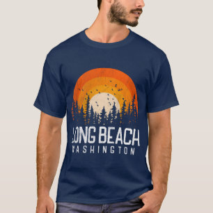 T-shirt Long Beach Washington Wa 70S 80S amis