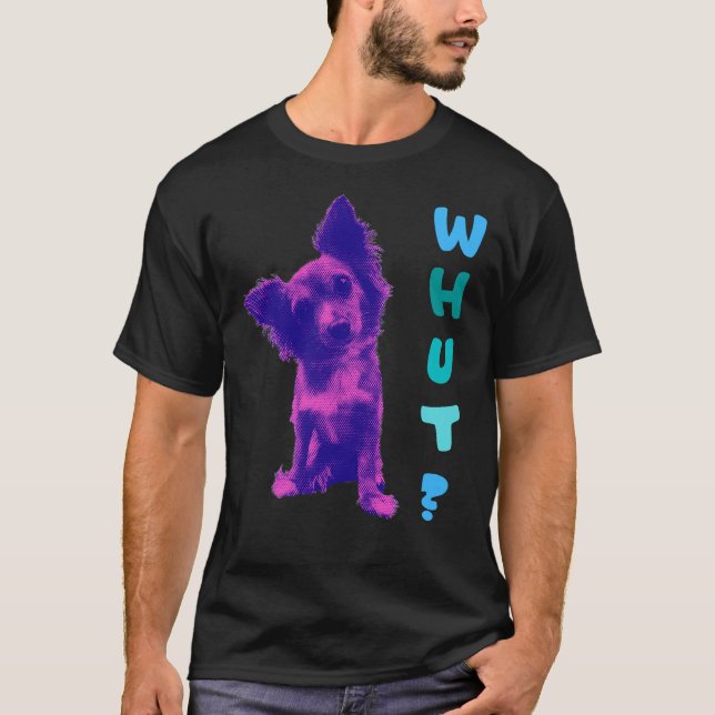 T-shirt Long Haired Chihuahua Whut (Devant)