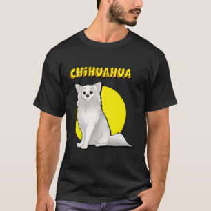 T-shirt Long Haired White Chihuahua
