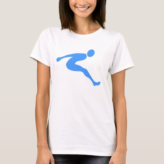 T-shirt Long Jump - Bleu bébé (Devant)