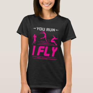 T-shirt Long Jump Jumper Femmes Vous Diriger Je Voler