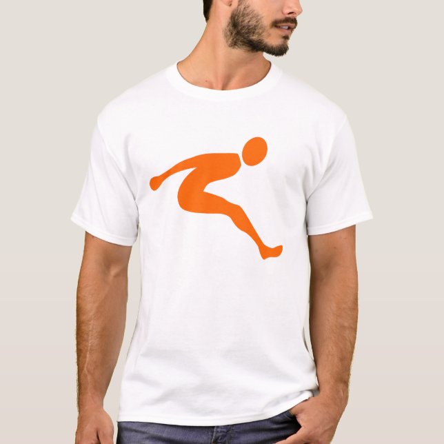 T-shirt Long Jump - Orange (Devant)