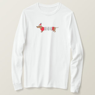 T-shirt long manches de Noël Dachshund