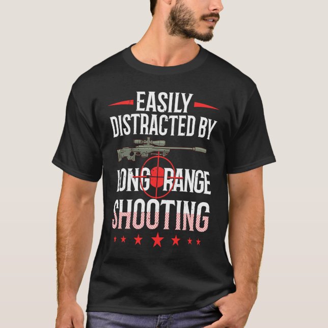 T-shirt Long Range Shooting Beginner Weapon Shooter Traini (Devant)