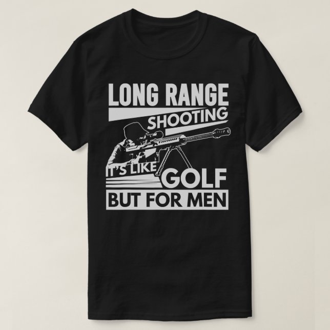 T-shirt Long Range Tirant Son Comme Golf Mais Pour Les Hom (Design devant)