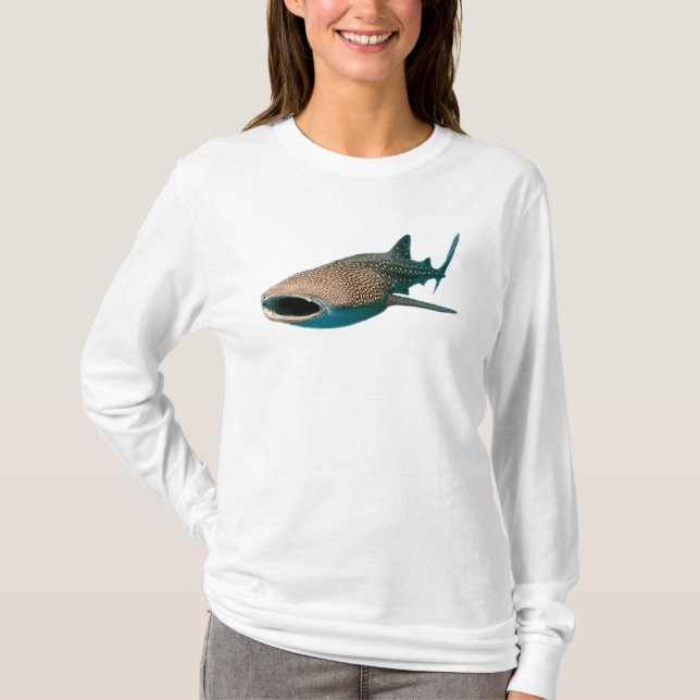 T-shirt long requin-baleine (Devant)