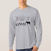 Long Sleeve Né dans le coeur du Kansas