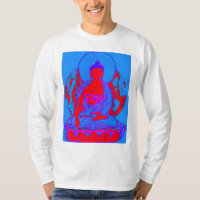 Long tee - shirt de la douille des hommes bleus et