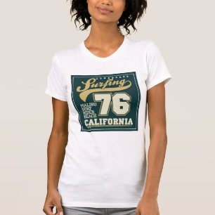 T-shirt Longboard surfant   la Californie 76