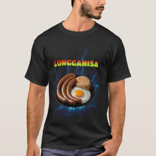 T-shirt Longganisa Mème Bootleg Rap Style 90s Vintage Funn