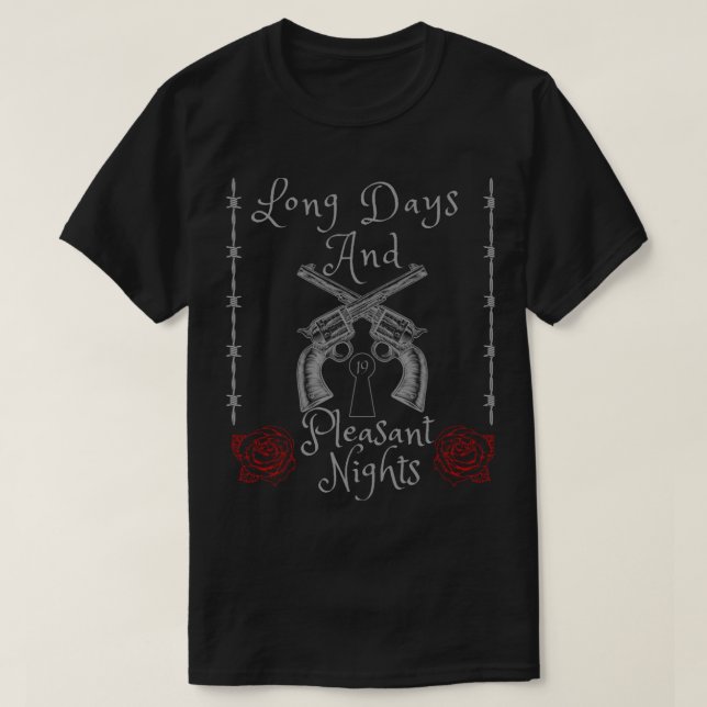 T-shirt Longs Jours Et Soirées Agréables, La Tour Sombre,  (Design devant)