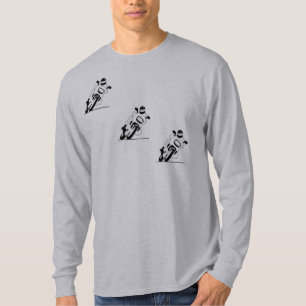 T-shirt longtemps gainé de course de moto