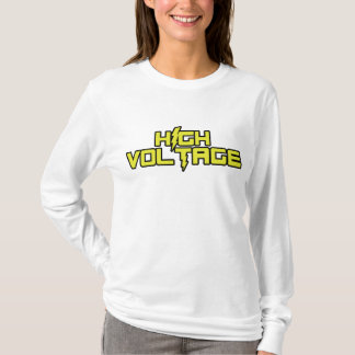 T-shirt Longue chemise à haute tension de V-Cou de douille