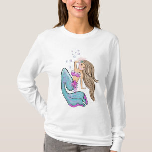 T-shirt Longue chemise de douille de sirène