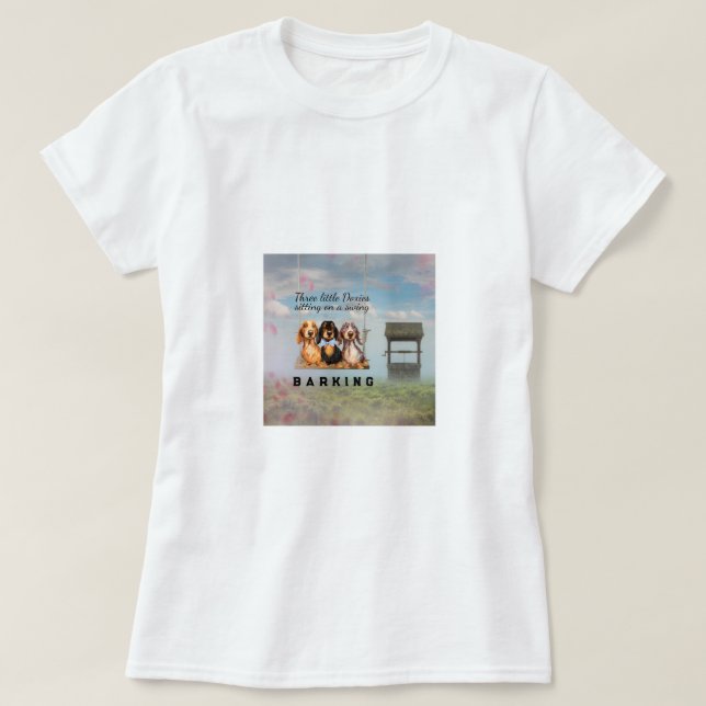 T-shirt Longue Cheveux Dachshunds Tee - shirt pivotant (Design devant)