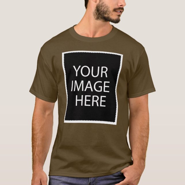 T-shirt Longue douille de base : Brun (Devant)