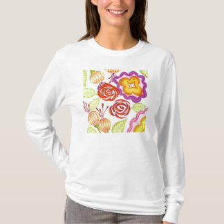 T-shirt Longue douille de Chickie - fleurs aussi