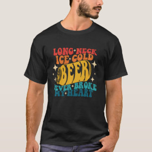 T-shirt Longue Glace Froide Bière Ne Jamais Broyé Mon Coeu