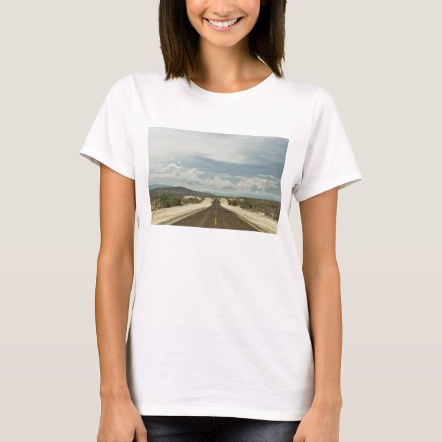 T-shirt Longue route droite par le paysage de Baja de (Devant)