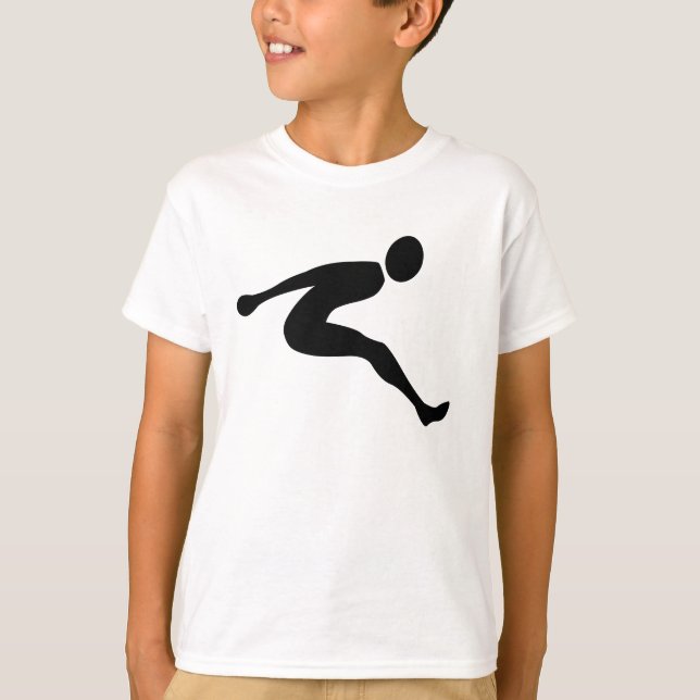 T-shirt Longue saut - Noir (Devant)