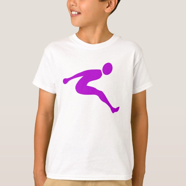 T-shirt Longue saut - violet (Devant)