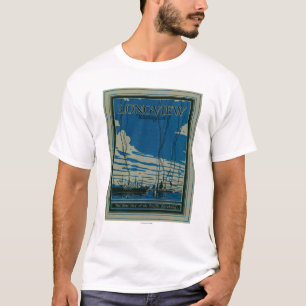 T-shirt Longview, affiche de la publicité de Washington