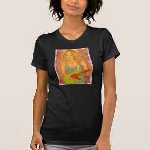 T-shirt look d'écran folk rock girl