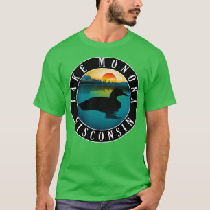 T-shirt Loon du lac Monona Wisconsin