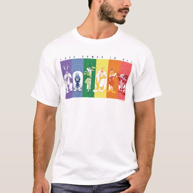 T-shirt LOONEY TUNES™ - L'Amour Vient Dans Toutes Les Coul (Devant)