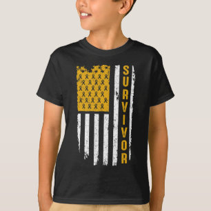 T-shirt L'or de sensibilisation au cancer de l'enfance pou