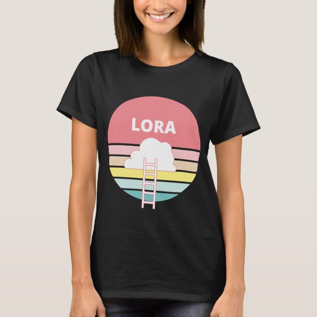 T-shirt LORA - Les moyens rêvent au Sotho. Style anset ros (Devant)